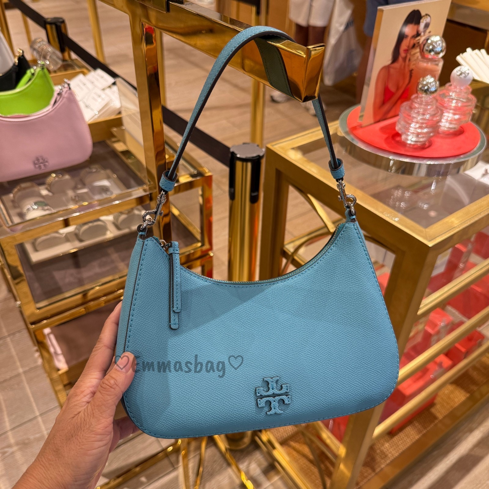 Tory Burch Convertible Shoulder Bag 184786 $400 Blue Raspberry